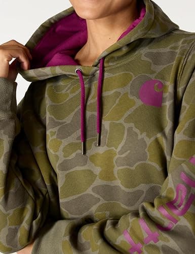 Carhartt Women's Relaxed Fit Midweight Logo Sleeve Graphic Printed Sweatshirt thumbnail 5