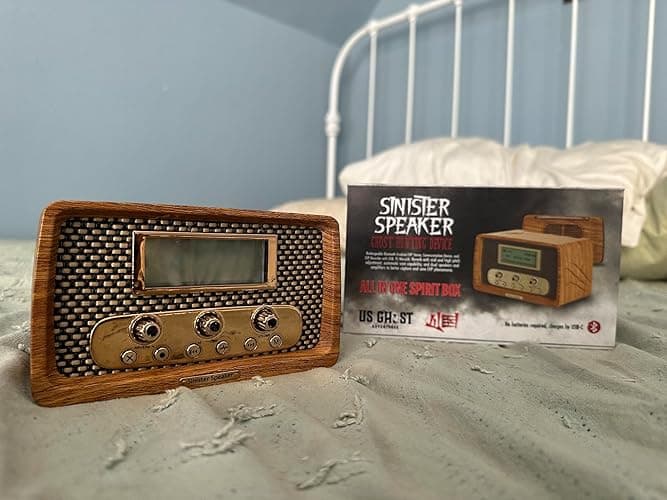 Sinister Speaker Spirit Box – Dual EVP Recorder & Bluetooth Ghost Box | Paranormal Activity Detector with AM/FM/SW Sweep | Vintage-Inspired Design thumbnail 12