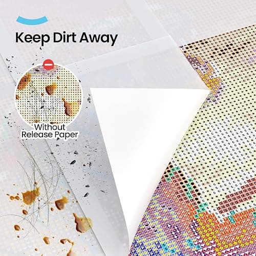 ARTDOT 200-Piece Double-Sided Non-Stick Release Paper for Diamond Art Kits, 15x10 cm Thickened Cover Replacement Paper as Diamond Painting Accessories and Tools thumbnail 6