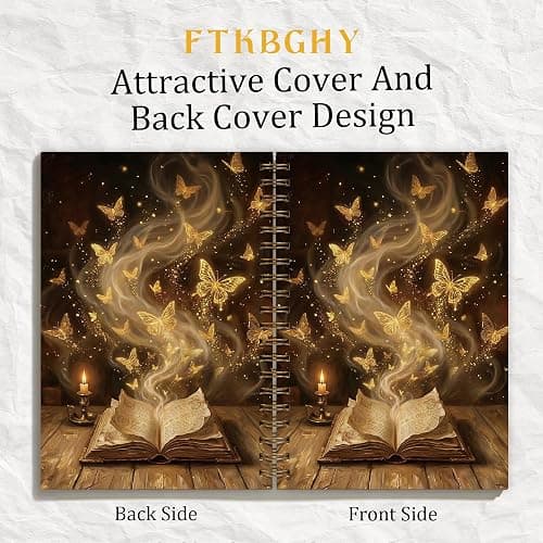 FTKBGHY Fantasy Reading Journal Notebook, Book Lover Gifts Notebooks for Note Taking, Bookish Bookworm Gifts, Dark Academia Butterfly Book Journal, 5.5x8.3 Inch thumbnail 4