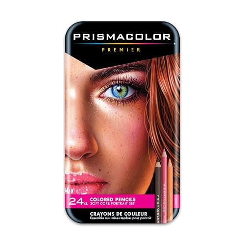 Prismacolor Premier Colored Pencils Portrait Set Soft Core Adult Coloring 24 Pack - Image 1