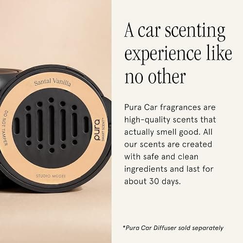 Pura and Studio McGee - Fragrance for Car Diffuser - Clean & Safe Luxury Scent Refill - Long-Lasting for 30 Days of Aroma - Must-Have Accessory - Santal Vanilla thumbnail 3