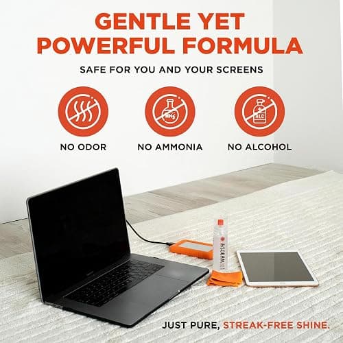 WHOOSH! Screen Shine Duo - Screen Cleaner Spray for iPad, Monitor, Laptop, MacBook - 3.4 oz & 0.3 oz Bottles with 2 Microfiber Cloths - Portable Electronic Cleaning Kit for Travel, Office, and Home thumbnail 6