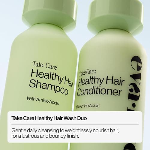 Eva NYC Gentle Daily Cleansing Shampoo and Conditioner Set - Weightless Healthy Hair with Amino Acids for Moisture + Shine - Removes Oil - Fine to Medium Hair - Lavender Scent - 10 fl oz (Pack of 2) thumbnail 2