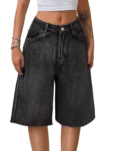 EMMIOL Women Jorts Baggy Jeans Jorts Outfits Mid-Low Waisted Denim Y2K Shorts Summer Hot Short Pants Streetwear - Image 1