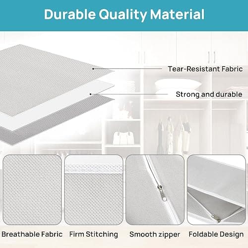 Vtopmart 12 Pack Kleiderschrank Organizer, Faltbare Schrank Organizer Kleiderschrank, Aufbewahrungsbox Stoff für Babykleidung, Unterwäsche, Socken thumbnail 7