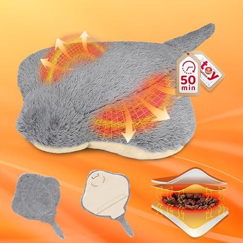 Mewaii Stingray Microwavable Unscented 1.6lbs Volcanic Rock Heating Pad 50-Minute Lasting Warmth Perfect Fit Heatable Stuffed Animals Plush for Period Cramps Menstruation Gifts for Girls Women - Image 1