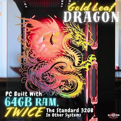 The Horizon Autherium Dragon RGB I9 RTX Gaming PC || 64GB RAM || 9TB High Speed Storage || Core I9 Upto 5.4Ghz || RTX 5070 OC || Windows 11 PRO || 360MM AIO || 2.4GB/s WiFi 6E, VR and Gaming Ready thumbnail 4