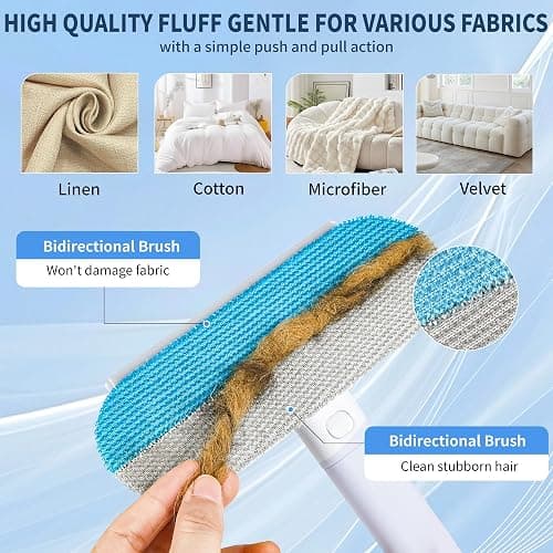 Multifunctional Pet Hair Remover for Furniture - 23.2 Inch, Reusable, Washable Effective Lint Cleaner Removal Tool for Dog and Cat Hair, Gentle on Couch, Carpet, Bedding, Clothes thumbnail 3