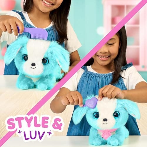 SCRUFFALUVS Blue Surprise Pet, Mystery Plush Toys, Stuffed Animals, Wash to Reveal 1 of 3 Rescue Pets: Puppy, Bunny, or Kitty - Includes 8.7" Deluxe Pet Carrier - Styles May Vary thumbnail 7