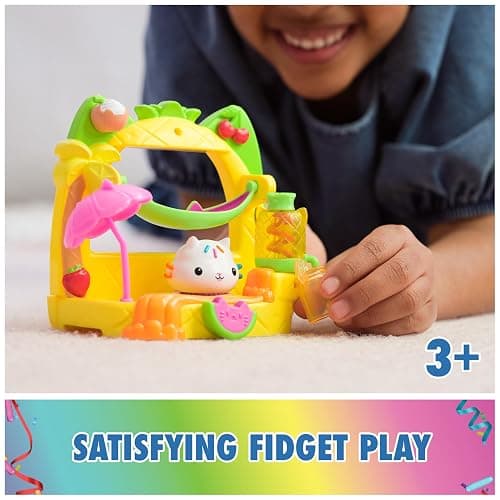 DreamWorks GABBY'S Dollhouse, Cakey’s Fruit Smoothie Balcony Playset, 8-Pcs with Toy Figures, Dollhouse Accessories & Sensory Play, Kids Toys for Girls & Boys 3+ thumbnail 3