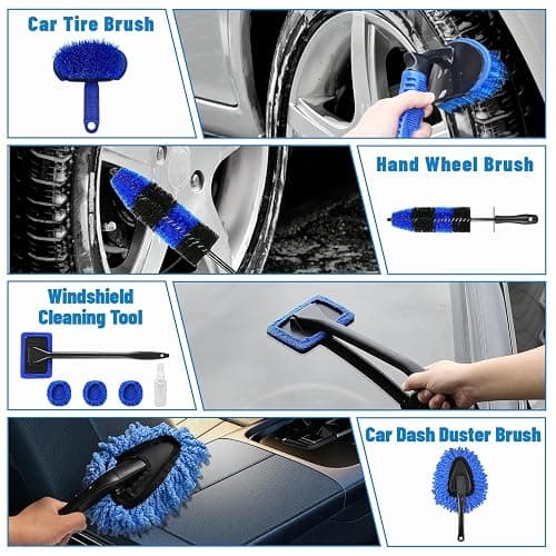 Car Detailing Kit,36pcs Car Detailing Brush Set,Car Cleaning Kit with Professional Car Detailing Brush Set,Auto Detailing Brush Set,Car Wash Kit,Car Detailing Kit Interior Exterior Wheels Cleaner thumbnail 5