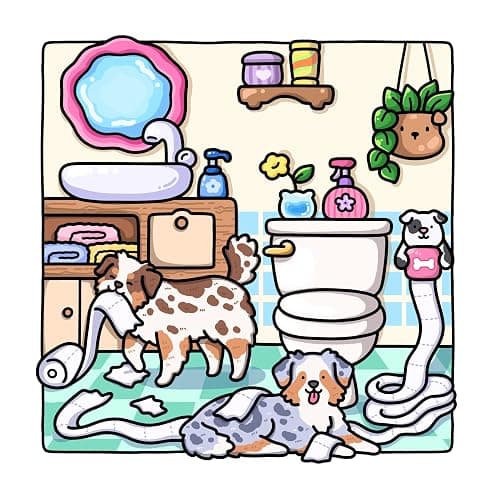 Dog Moments: Puppy Life Coloring Book for Adults and Teens thumbnail 4