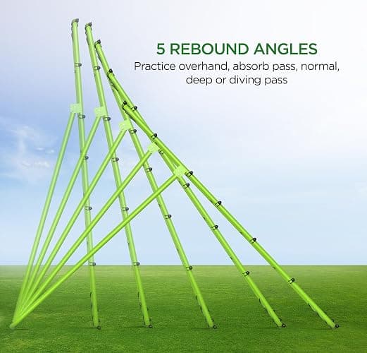 Volleyball Rebounder Net 7x4 ft Lacrosse Rebounder Bounce Back Training Equipment for Volley Ball Practice Lacrosse Training with Five Adjustable Rebound Angles thumbnail 3