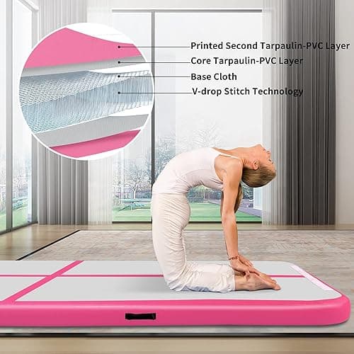 Howsvn Air Mat Tumble Track - Pink - 10ft*3.3ft*4in thumbnail 6