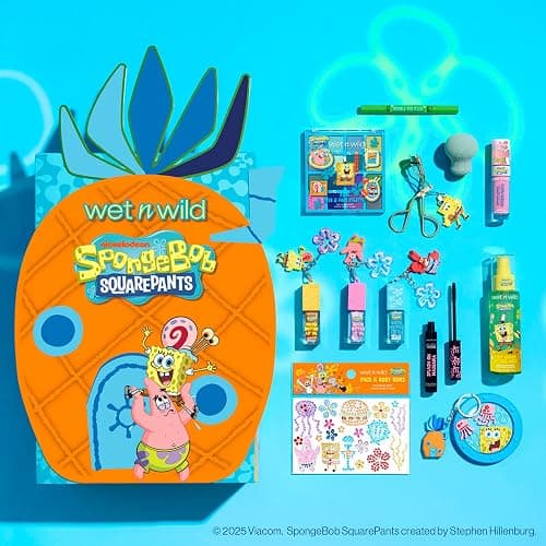wet n wild SpongeBob SquarePants PR Box - Pineapple House 2-Layer Collector’s Set with Makeup & Tools for Unique F.U.N Looks, Cruelty-Free thumbnail 3