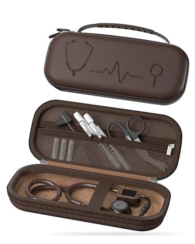 ProCase Stethoscope Case for 3M Littmann Classic III & Cardiology IV -Chocolate | Hard Protective Carrying Bag Fits MDF, ADC, Omron Stethoscopes, Medical Storage Organizer for Nurses & Nursing Students - Image 1