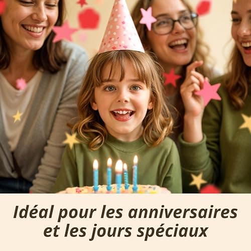 5 Canons À Confettis Pour Enfants Anniversaire Pour Filles - Avec Confettis Étoiles Roses - Certifié Fsc® Confettis Biodégradables - Facile Et Sûr thumbnail 5