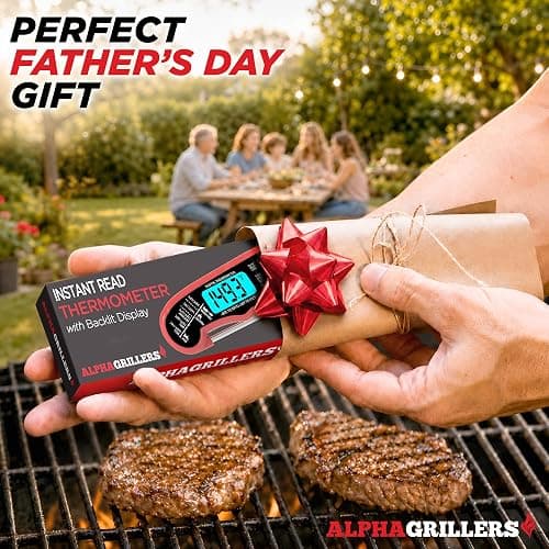 Alpha Grillers Meat Thermometer Digital – Instant Read Food Thermometer for Cooking & Grilling – Professional Kitchen Fathers Day Gift for Dad Men Him Husband thumbnail 3