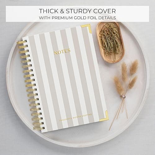 Aesthetic Thick Spiral Notebook With Tabs - Premium Journal For Women Size B5 - College Ruled Note Book With 300 Lined Pages and Dividers - Perfect For Writing And Staying Organized at Work or School thumbnail 7