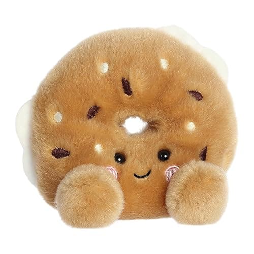 Aurora® Adorable Palm Pals™ Tony Everything Bagel™ Stuffed Animal - Fun Collectible Plush for Kids and Adult Collectors - Perfect for Decorating Rooms and Birthday Gifts - Brown 4.5 Inches - Image 1