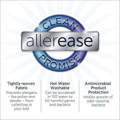 AllerEase Platinum Zip-Off Top Waterproof Mattress Protector King 360 Degree Zipper Particle Barrier Temperature Balancing Luxurious Plush Top Separately Machine Washable Mattress Cover (White) thumbnail 6