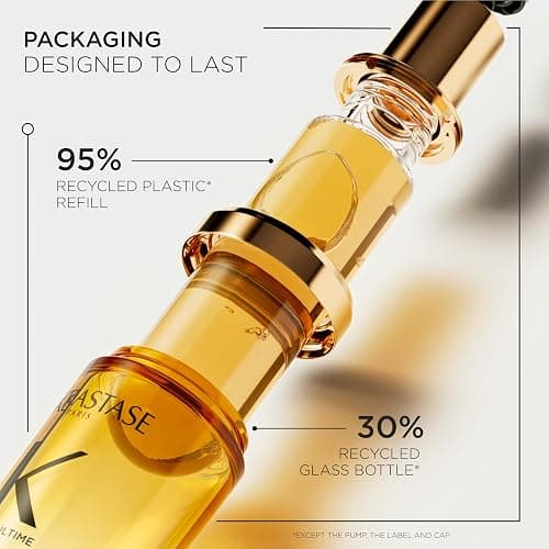Kerastase Elixir Ultime Refillable Hair Oil - Hydrates & Smoothes Frizz, Adds Shine, With Wild Camellia, Nourishes & Strengthens Hair, For All Hair Types thumbnail 5