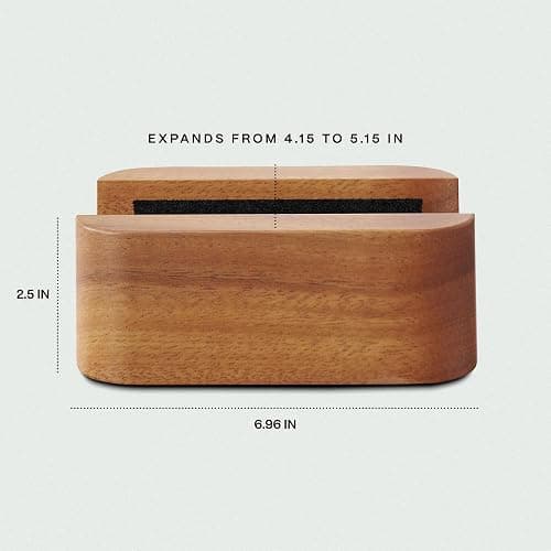 COREMINDED Adjustable Dual Vertical Laptop Stand for Desk, Wooden Laptop Holder, MacBook Pro Stand, Wood Mac Air Dock thumbnail 3