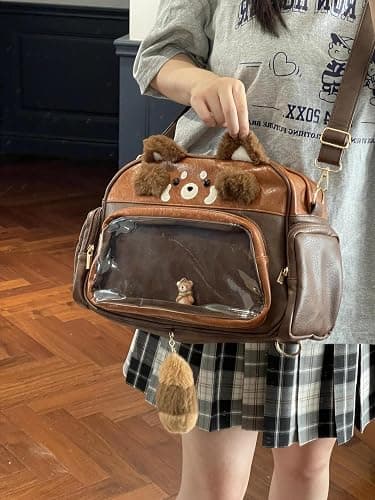 Queen sea shark Ita Bag Plush Red Panda Kawaii Pin Display Backpack Crossbody Waterproof New Season Spring thumbnail 4