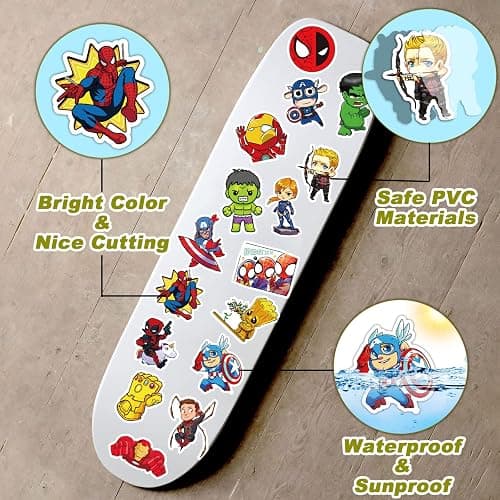 200PCS Cool Character Stickers Bulk for Boys Teens Adults | Decor for Water Bottles Skateboards Luggage Laptops Bumpers, Waterproof Vinyl thumbnail 4