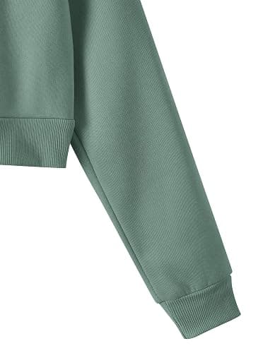 Remidoo Women's Zip Up Cropped Hoodie Crop Top Sweatshirt Drawstring Long Sleeve Jacket thumbnail 5