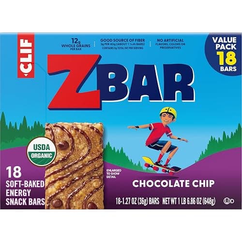 Zbar - Chocolate Chip - Soft-Baked Energy Snack Bars - Non-GMO - 12g Whole Grains - USDA Organic Granola Bars - Snacks for Kids (18 Pack) thumbnail 14