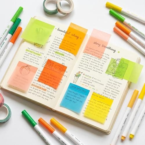 Rarler 12 Boxes of Transparent Pull-Out Sticky Notes (960 Sheets Total) - Office Stationery Work Accessories with Strong Adhesion, No Residue, 50 Reuses Per Sheet, Suitable for Office Work thumbnail 7