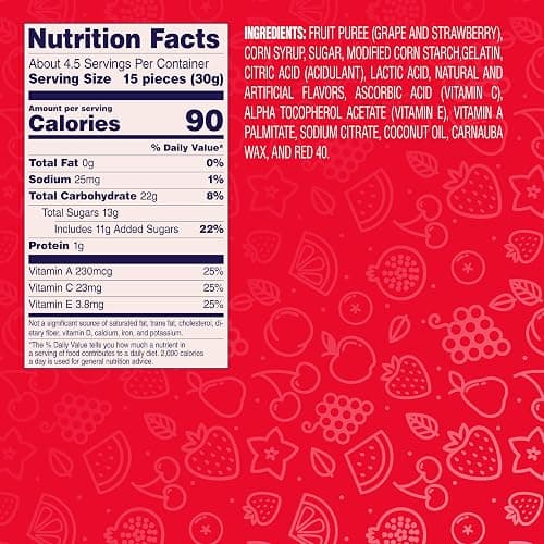 Welch's Fruit Snacks, Strawberry, Perfect for School Lunches, Sharing Size Bags, 5 oz (Pack of 12) thumbnail 7