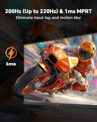 KTC 27 Inch Gaming Monitor 200Hz, 1440P Monitor with Speakers, Up to 210Hz Computer Monitors Fast IPS 1ms, 131% sRGB, Adaptive Sync, Tilt/Swivel/Pivot/Height Adjustment, HDMI DisplayPort, White H27T6 thumbnail 2