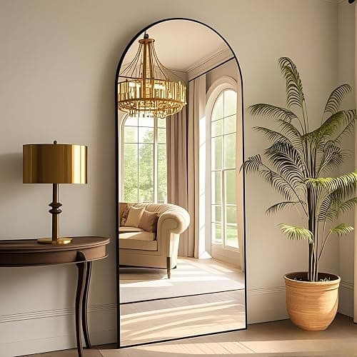 58"x19"Floor Mirror Full Length,Arched Full Length Mirror with Stand,Full Body Mirror,Hanging or Large Leaning for Bedroom Living Room Black thumbnail 2