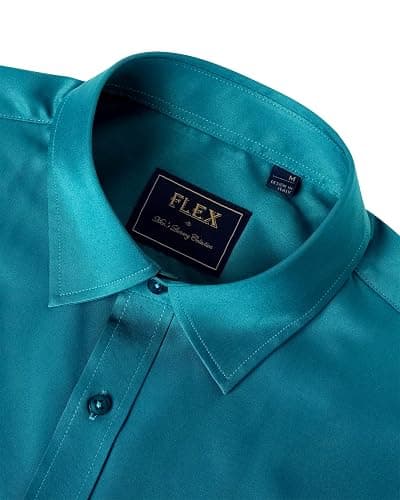 J.VER Men's Dress Shirts Solid Long Sleeve Stretch Wrinkle-Free Formal Shirt Business Casual Button Down Shirts thumbnail 4