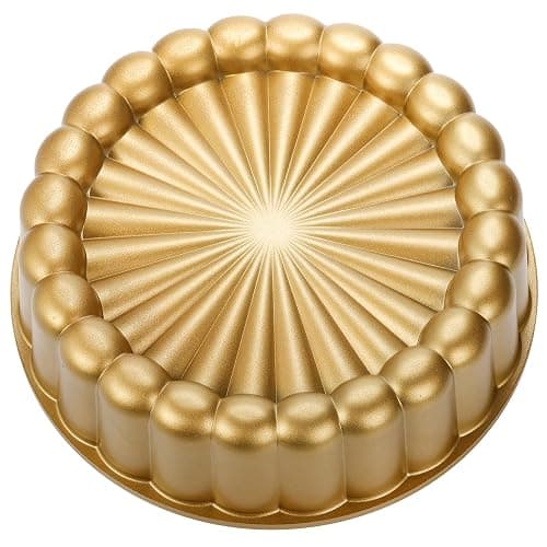 Goaste 9.5 Inch Charlotte Cake Pan, Reusable Fluted Mold, Nonstick Aluminium With Flower Shape for Cheese, Chocolate, Strawberry Shortcake, Brownie Tart Pie thumbnail 5