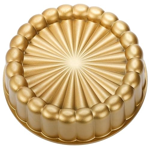 Goaste 9.5 Inch Charlotte Cake Pan, Reusable Fluted Mold, Nonstick Aluminium With Flower Shape for Cheese, Chocolate, Strawberry Shortcake, Brownie Tart Pie thumbnail 6