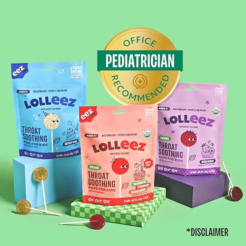 Lolleez Organic Lollipops for Kids Sore Throat Relief, Perfect for Soothing A Sore Throat While Tasting Great, Perfect for Back-to-School, Variety Pack, 28 Count thumbnail 7