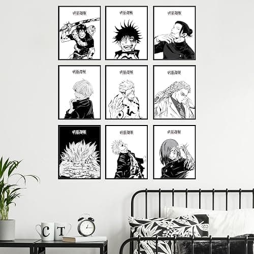 Bigwig Prints Jujutsu Kaisen Poster Set - Manga Art Anime Wall, JJk Poster, Jujutsu Kaisen Wall Art, Gojo Satoru Poster, Jujutsu Kaisen Posters, Anime Wall Decor JJk Posters - Unframed Set Of 9 (8x10) thumbnail 4