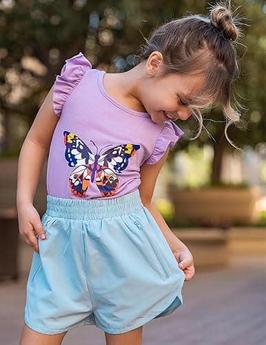 Zaclotre Girls Athletic Shorts with Zipper Pockets 2 in 1 Kid Workout Running Volleyball Soccer Shorts with Liner thumbnail 7