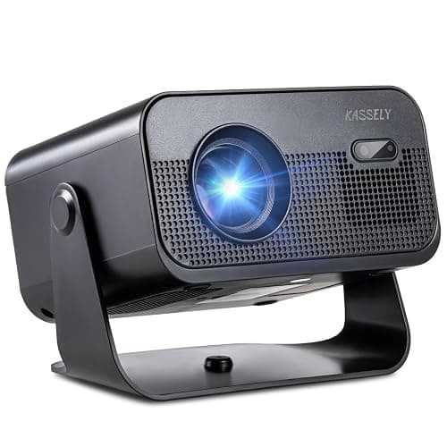Portable Mini Projector, 720P Native HD with WiFi 6 & Bluetooth 5.2, 4K | Support Auto Keystone Compatible with Smartphone, Laptop, TV Stick, PS5 | Built-in Speaker for Home Cinema, Camping (Black) - Image 1