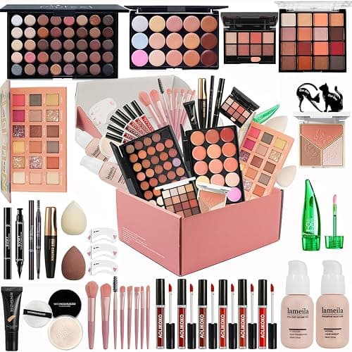 All in One Makeup Kit for Women Full Kit,Makeup Set for Women, Includes Eyeshadow Palette/Foundation/Lipstick/Eyeliner/Mascara/makeup Brush,Makeup Gift Set for Christmas & Birthday&Holiday&Everyday. - Image 1