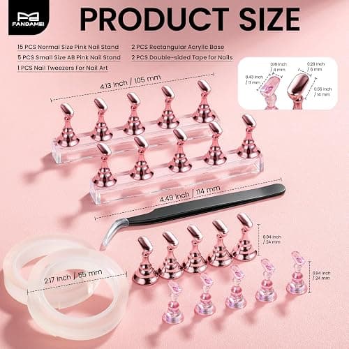 FANDAMEI 20PCS Nail Stand, Nail Holder For Painting Nails, Nail Stand For Press Ons, Nail Stands, Press On Nail Stand, Nail Holder, Nail Stands For Nail Art, Nail Art Tools, Nail Stuff, Nail Tools thumbnail 3