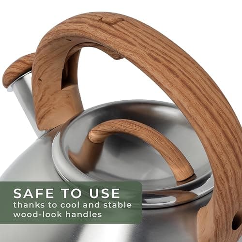WALDWERK Tea Kettle Stovetop (2.4 Quart) - Teapot for Stovetop - also for Induction and Gas Stoves - Stainless Steel Tea Kettle - Whistling Tea Kettle for Stove Top thumbnail 6
