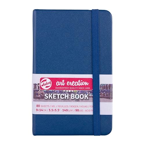 Talens Japan T9314-231M 452132 Art Creation Sketchbook, Drawing Notebook, 3.5 x 5.5 inches (9 x 14 cm), Navy Blue - Image 1