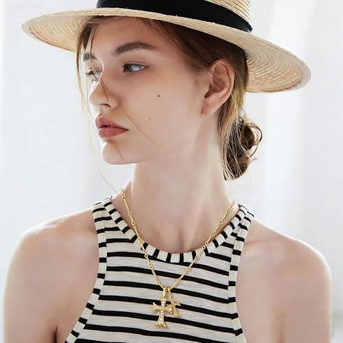 Buyongwant Double Cross Necklace Y2k Irregular Trend Hip Hop Fashion Retro Pendant Jewelry thumbnail 4