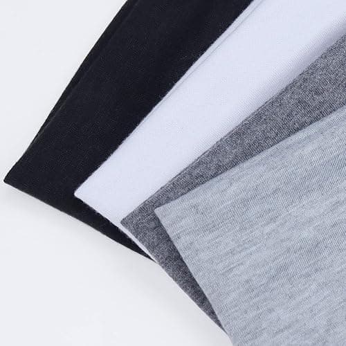 AWUMBUK Stirnband Damen Sport, 8 Pack Haarband Schwarz Haarbänder Damen Herren Antirutsch Stirnbänder Elastisch Headband Unisex Hair Band Sport Yoga Workout Laufen Fitness Gym Haarschmuck thumbnail 8