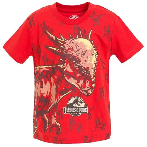 Jurassic World Dinosaur T-Rex 4 Pack T-Shirts Toddler to Big Kid thumbnail 6